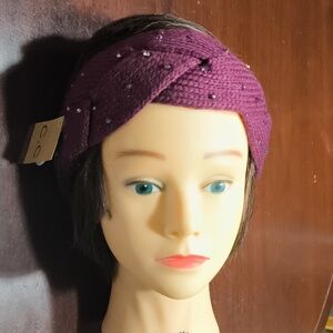 NWT Burgundy Crochet Headband